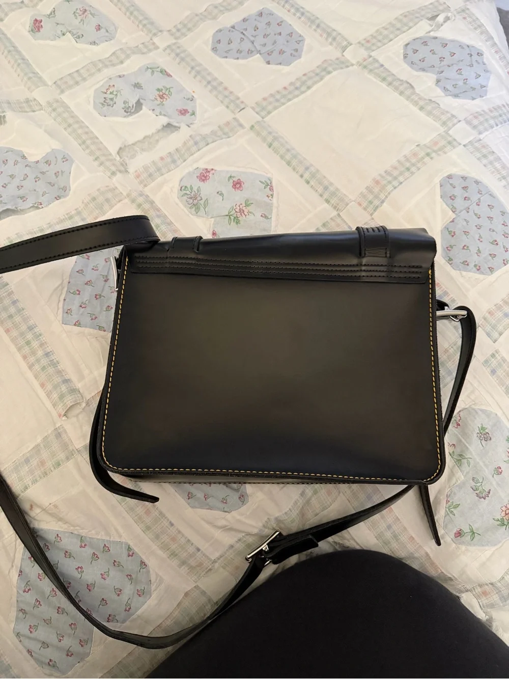 Dr. Martens Black Leather Large Satchel